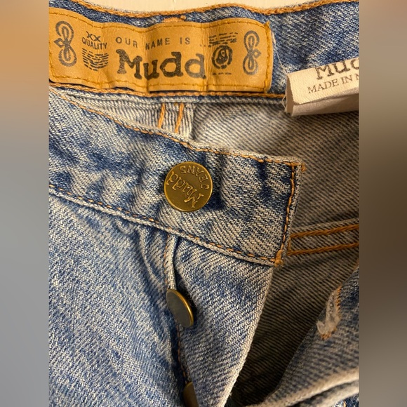 Vintage Y2K Mudd Jeans Flared Leg Raw Hem 00s 90s Retro Size 11. Botton fly - Picture 6 of 12